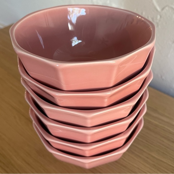 Set of 6 IKEA Pink STRIMMIG Cereal Bowls – Discontinued 6” Cottagecore Style - Picture 6 of 7